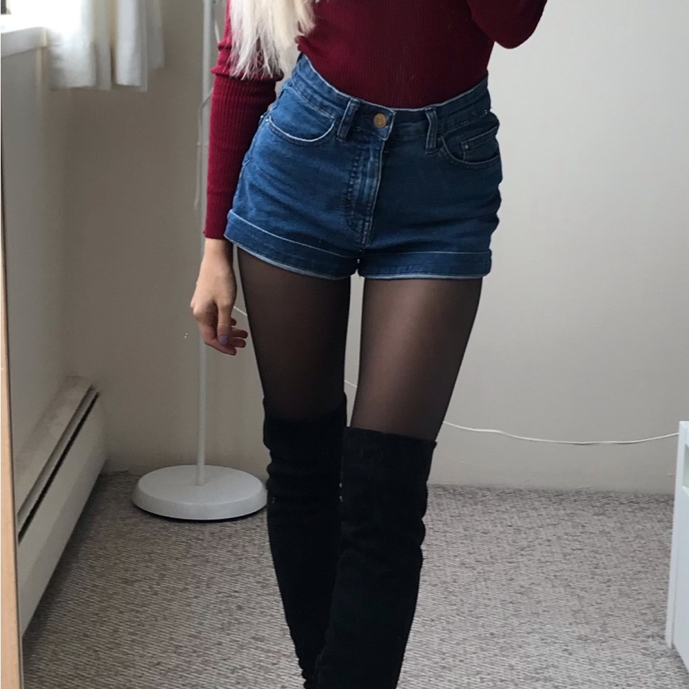 Pull&Bear High-Waisted Denim Shorts